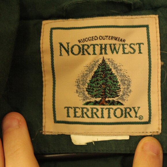 Vintage Northwest Territory Puffer Down Vest Men's Green Full Zip Pockets - Picture 9 of 9